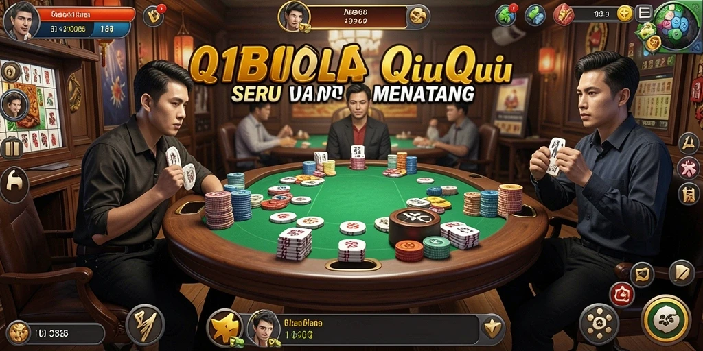 Screenshot utama 11BOLA menampilkan gameplay yang seru saat bermain QiuQiu.