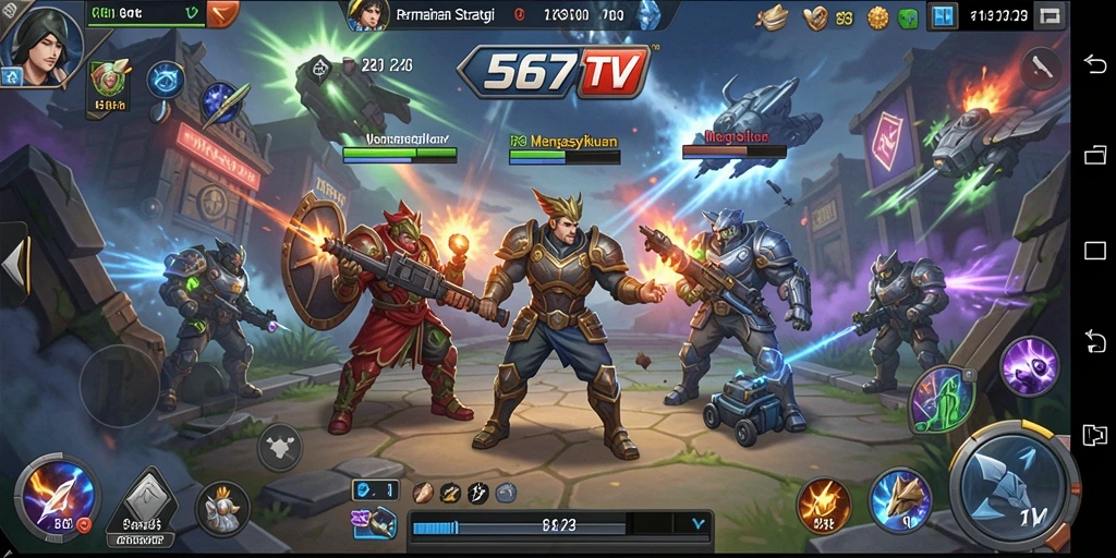 Tampilan gameplay menegangkan dari 567TV menunjukkan strategi dan taktik yang mendominasi.