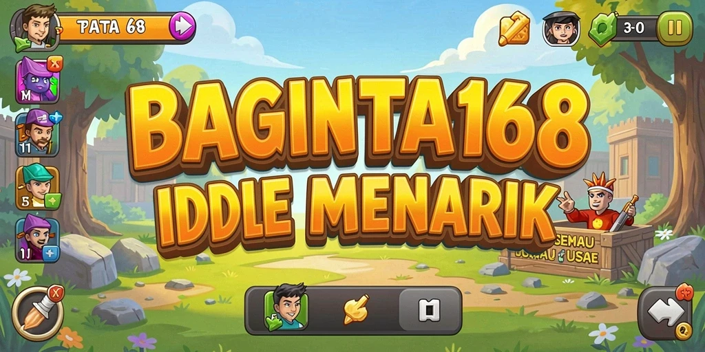 Screenshot utama BAGINTA168 menampilkan gameplay seru dengan karakter yang sedang mengumpulkan sumber daya.