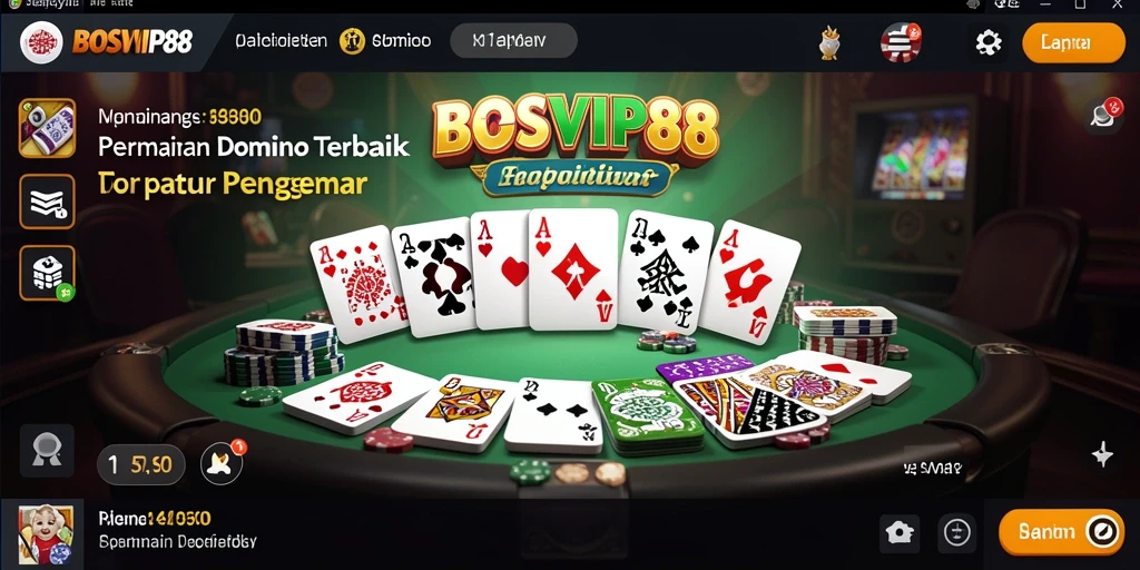 Screenshot gameplay BOSVIP88 yang menampilkan keseruan bermain Domino.