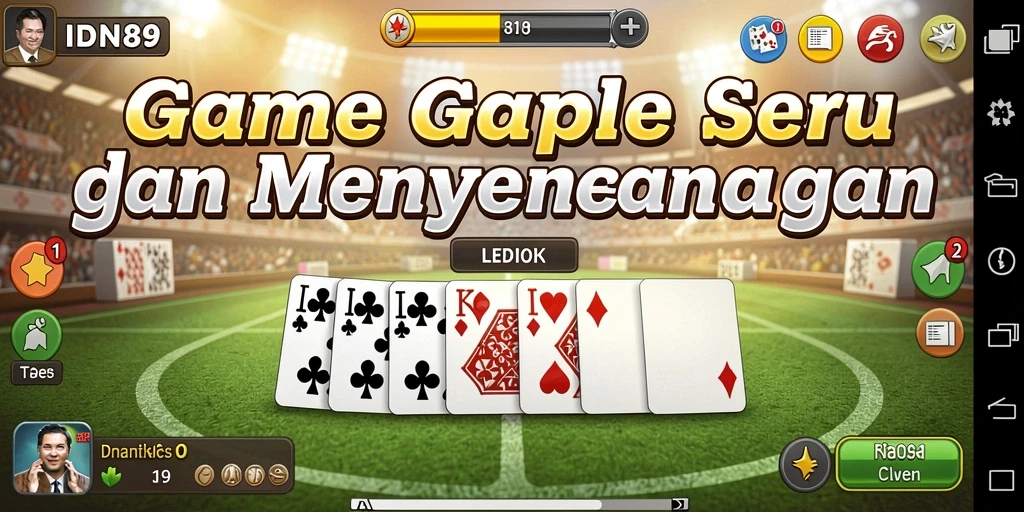 Tampilan gameplay Gaple yang seru dan interaktif.