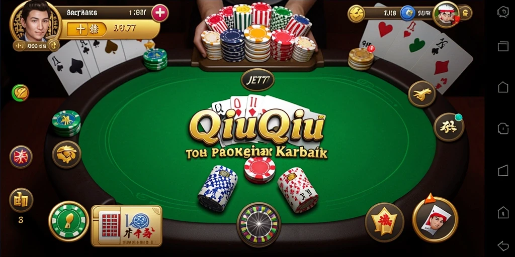 Tampilan gameplay QiuQiu yang seru dan menantang.