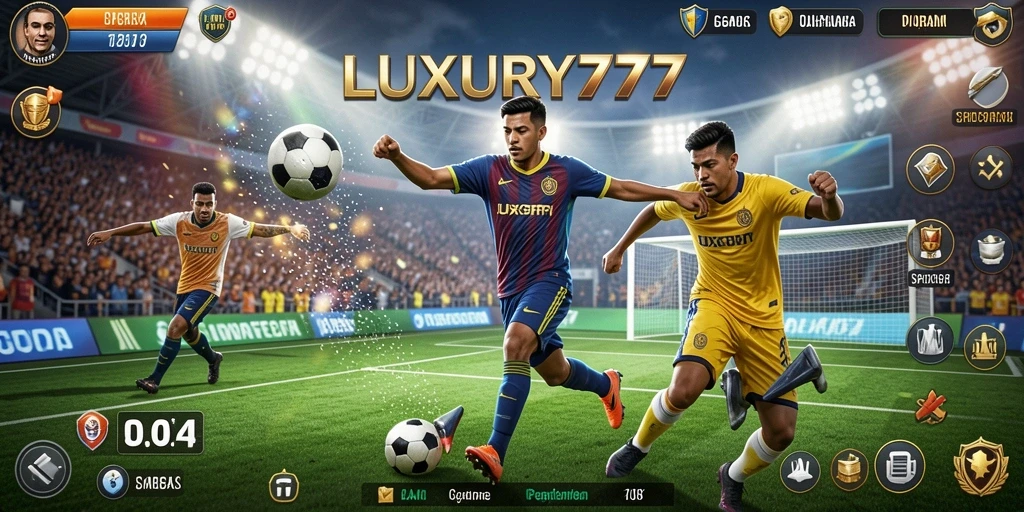 Tangkapan layar LUXURY777 menunjukkan aksi seru gameplay olahraga.