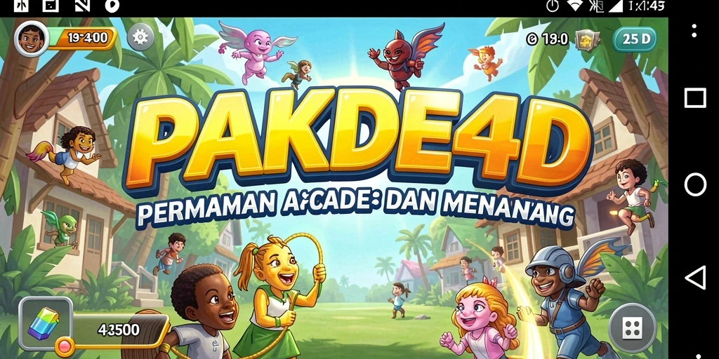 Tampilan gameplay PAKDE4D dengan karakter dan level menarik.