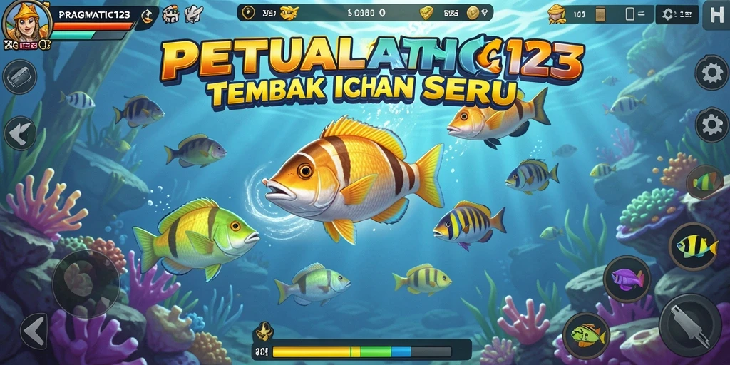 Tampilan gameplay seru dalam PRAGMATIC123 saat berburu ikan.