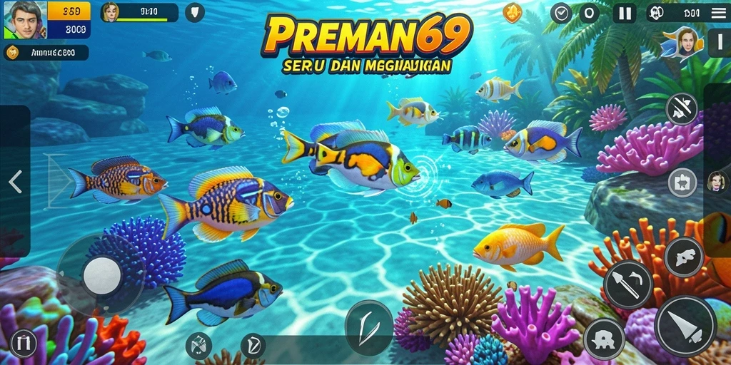Tangkapan layar menunjukkan aksi seru dalam gameplay Tembak Ikan.