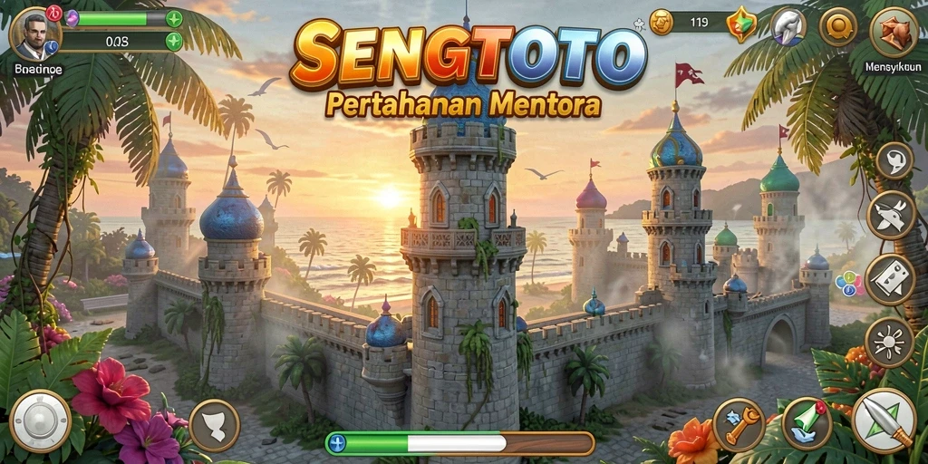 Tangkapan layar menampilkan aksi seru dalam gameplay Tower Defense SENGTOTO.