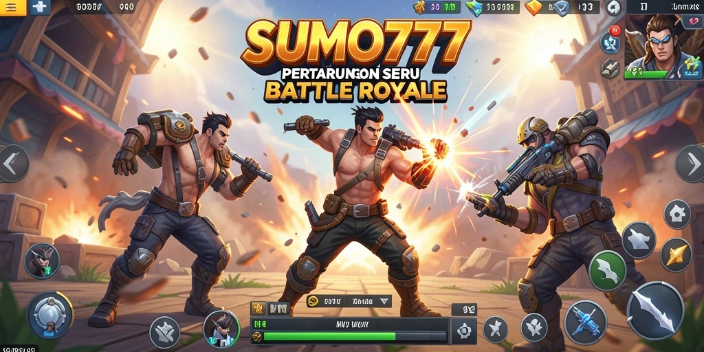 Tampilan gameplay seru dalam SUMO777 Battle Royale.