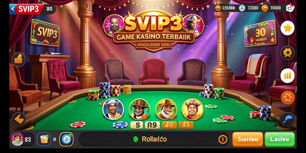 Tampilan gameplay seru di aplikasi Kasino SVIP3.