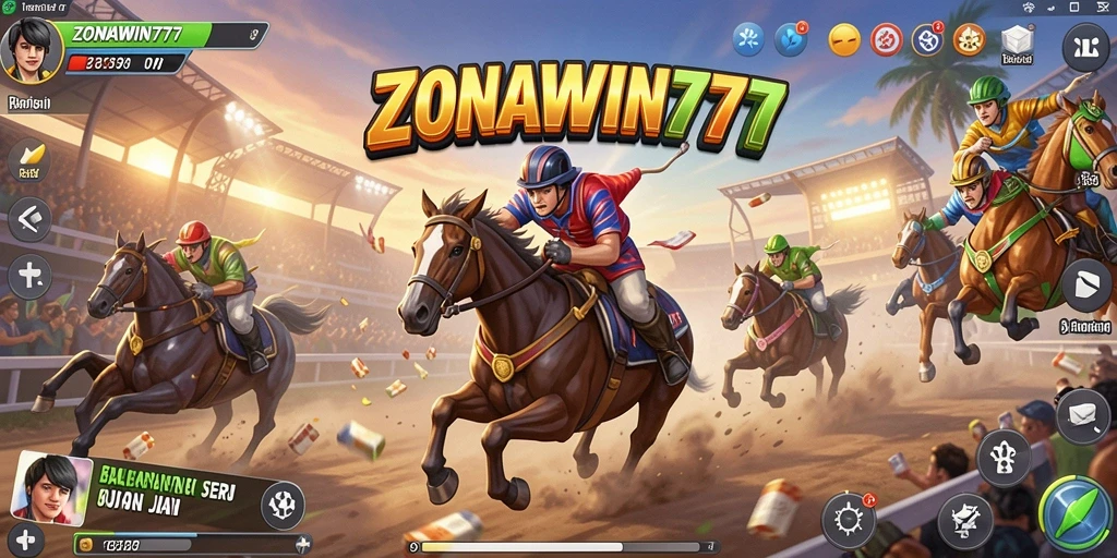 Tampilan gameplay seru dari ZONAWIN777 dalam balapan yang mendebarkan.